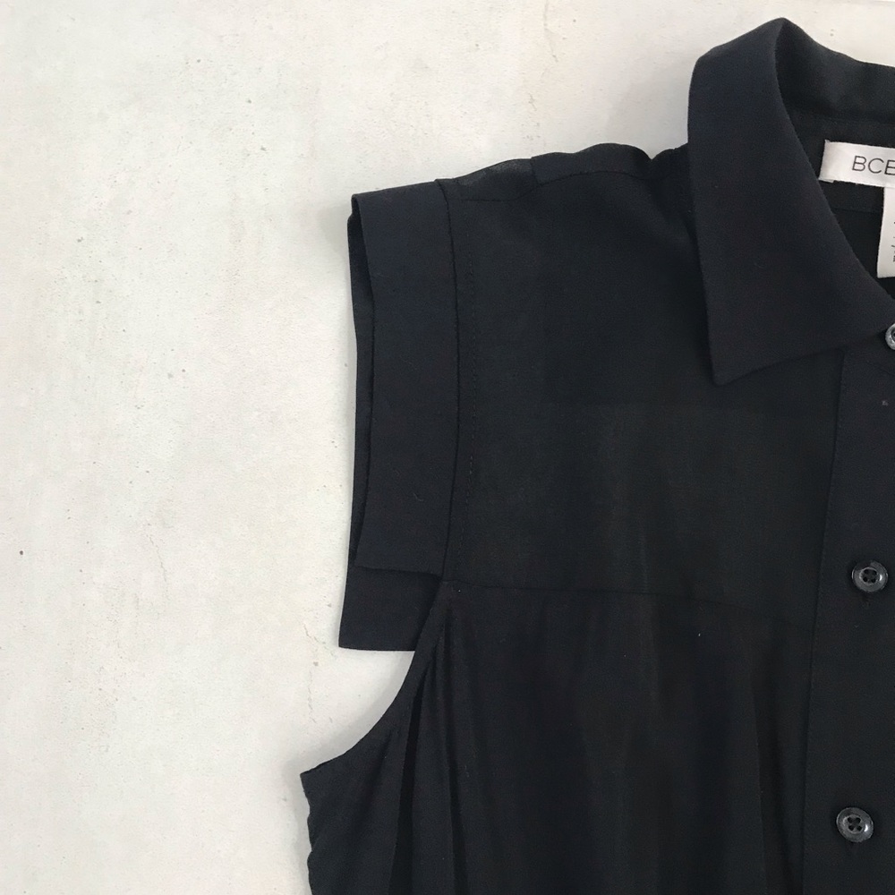 BCBGeneration Sheer Drawstring Romper NWOT SH126 - Picture 3 of 8